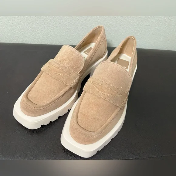 Dolce Vita Elias Lug Suede Loafer Size 8 in Toffee - Picture 12 of 13